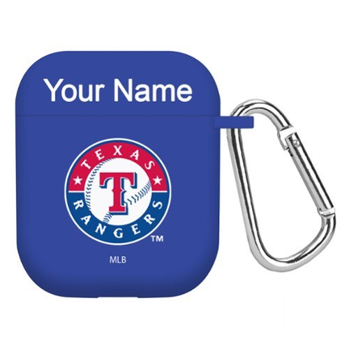 Artinian - Texas Rangers Personalized Silicone AirPods Case Cover - Multicolor-Front_Standard 