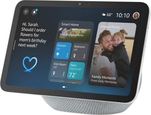 Amazon - Echo Show 8 (newest model), Vibrant HD 8.7" display with spatial audio, designed for Alexa+ - Glacier White