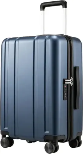 Front. LUGGEX - LUGGEX 20 Inch Carry On Luggag Airline Approved, 100% PC Hard Shell Travel Suitcase with Smooth Spinner Wheels - L2EX - Blue.