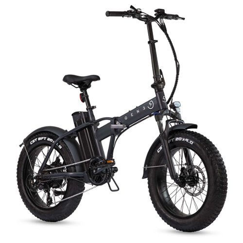 GEN3 - The Groove Foldable eBike w/ 45 mi Max Operating Range and 20 MPH Max Speed - Black-Angle_Standard 