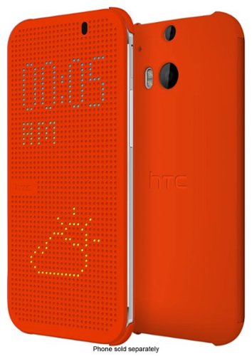 Dot View Case for HTC One (M8) Cell Phones - Orange-Front_Standard 