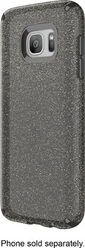 Speck - CandyShell Clear Back Cover for Samsung Galaxy S7 - Onyx, Glitter gold-Front_Standard 