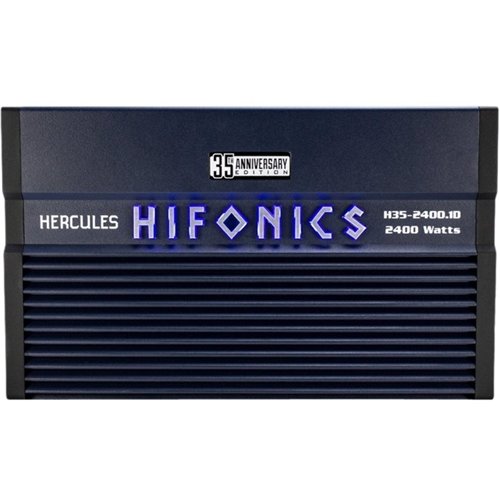  Hifonics - Hercules Class D Digital Mono MOSFET Amplifier with Variable Low-Pass Crossover - Black