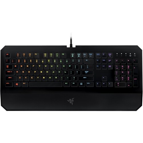 Razer - DeathStalker Chroma Wired Gaming Membrane Keyboard with RGB Back Lighting - Black-Front_Standard 