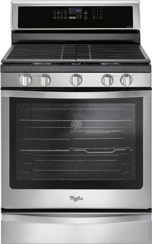  Whirlpool - 5.8 Cu. Ft. Self-Cleaning Gas Convection Range - Stainless steel