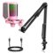 FIFINE - Gaming Microphone and Stand Bundle - USB Cardioid Condenser with RGB - Pink-Front_Standard