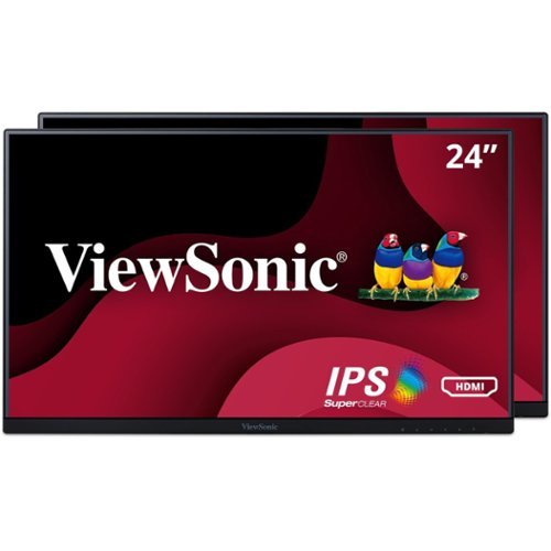 ViewSonic - VA2456-MHD_H2 23.8 LCD FHD Monitor (DisplayPort VGA, HDMI) - Black-Front_Standard 