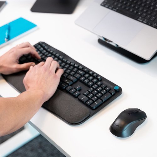 JLab Flow Bundle Multi-device Wireless Ergonomic Keyboard and Mouse Set - Black GLOBAL SHIPPING
