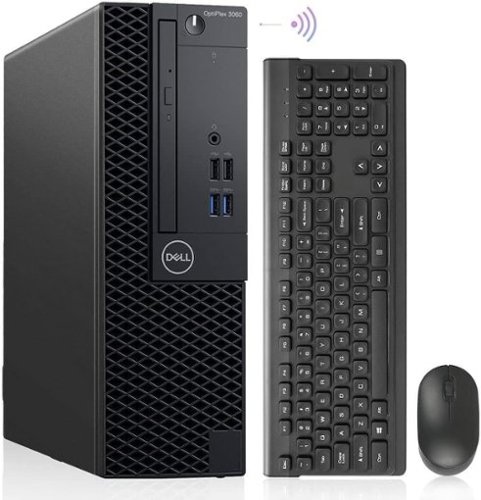 Dell - Refurbished Excellent - OptiPlex 3060 SFF Desktop PC, Intel Core i7-8700 Up to 4.6GHz, 32G DDR4 RAM, 1TB SSD+1TB HDD, WiFi 6E, Win11P - Black-Front_Standard 