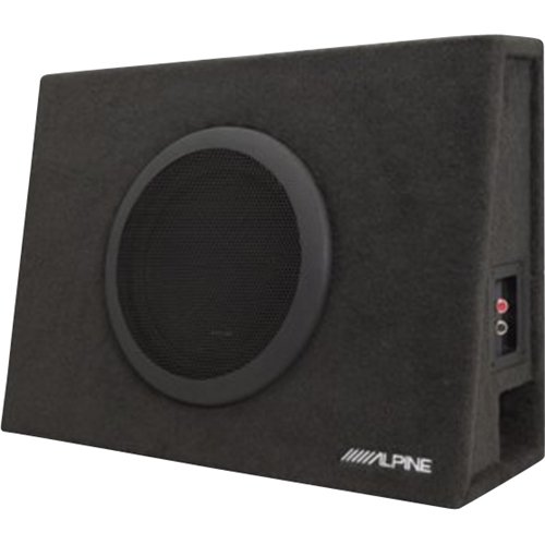 Alpine - 10" Single-Voice-Coil 2-Ohm Subwoofers with Enclosure - Gray-Front_Standard 