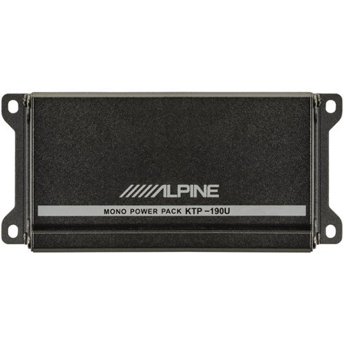 Alpine - Class D Digital Mono Amplifier with Low-Pass Crossover - Black-Front_Standard 