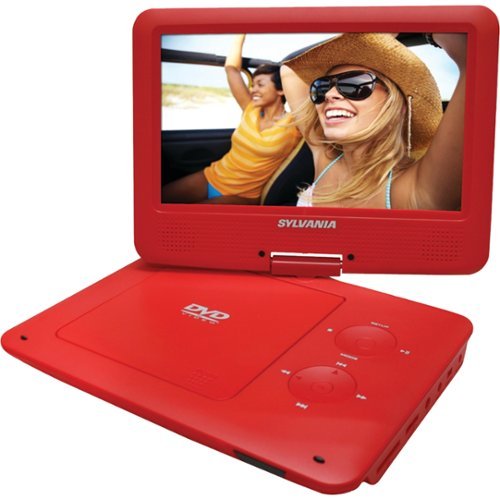 Sylvania - 9" Portable DVD Player - Red-Front_Standard 