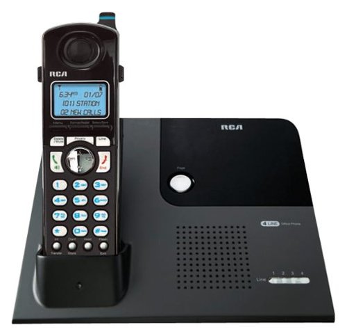  RCA - RCA-25420 ViSYS DECT 6.0 Expandable Cordless Phone with Call-Waiting Caller ID - Black