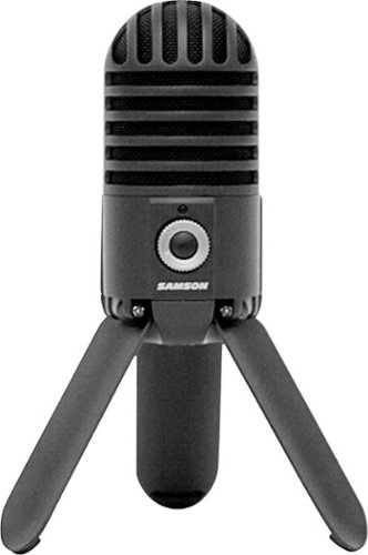 Samson - Meteor USB Microphone with noise cancellation software - Titanium black-Front_Standard 