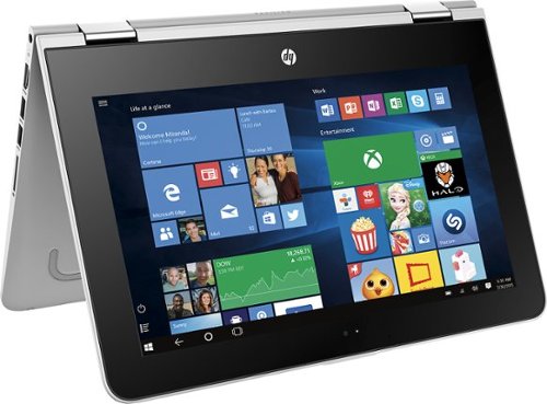  HP - Pavilion 2-in-1 11.6&quot; Touch-Screen Laptop - Intel Pentium - 4GB Memory - 500GB Hard Drive - Natural silver, Ash silver