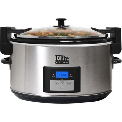 Maxi Matic - Elite Platinum 8.5-Quart Slow cooker - Brushed Stainless Steel-Angle_Standard 