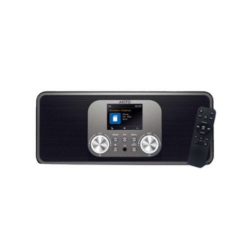 Akai - AKITO UpBeat Model Up10 Bluetooth Speaker with 2.8-Inch Color Display - Black-Front_Standard 