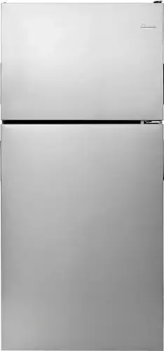 Front. Amana - 18 Cu. Ft. Top-Freezer Refrigerator - Stainless Steel.