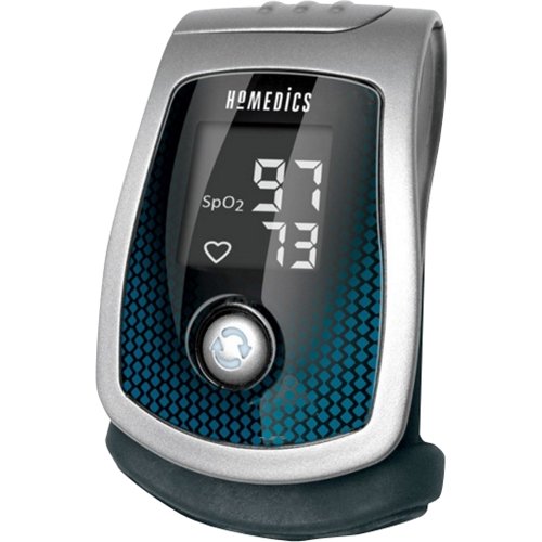 HoMedics - Deluxe Pulse Oximeter - Silver/Black-Angle_Standard 