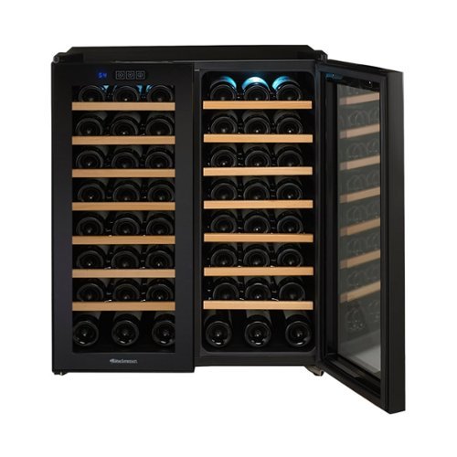 Wine Enthusiast - 48-Bottle Wine Cooler - Black-Front_Standard 