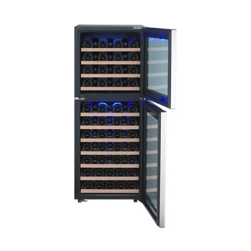 Wine Enthusiast - Evolution Series 73-Bottle Wine Cooler - Stainless steel-Front_Standard 