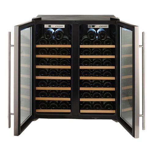 Wine Enthusiast - 48-Bottle Wine Cooler - Silver-Front_Standard 