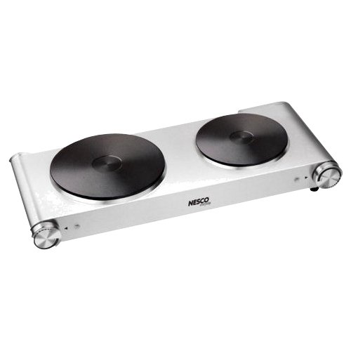 Nesco - Electric Double Burner - Stainless Steel-Left_Standard 