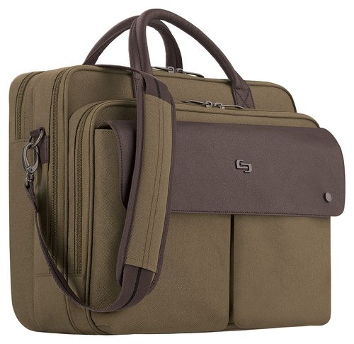  Solo New York - Executive Laptop Briefcase - Khaki
