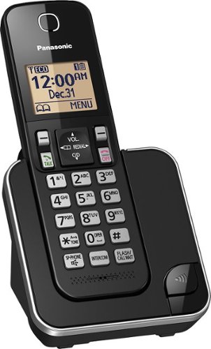  Panasonic - KX-TGC350B DECT 6.0 Expandable Cordless Phone System - Black