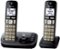 Panasonic - KX-TGD222M DECT 6.0 Expandable Cordless Phone System with Digital Answering System - Metallic black-Angle_Standard