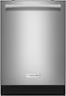 KitchenAid - 24" Tall Tub Built-In Dishwasher - Stainless Steel-Front_Standard