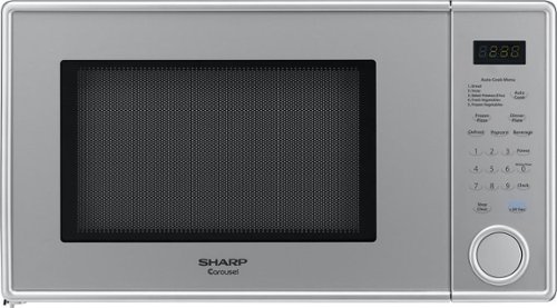 Sharp - 1.1 Cu. Ft. Mid-Size Microwave - Stainless Steel-Front_Standard 