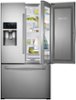 Samsung - 27.8 Cu. Ft. French Door Refrigerator with Food ShowCase and Thru-the-Door Ice and Water - Stainless steel-Front_Standard