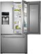 Samsung - 27.8 Cu. Ft. French Door Refrigerator with Food ShowCase and Thru-the-Door Ice and Water - Stainless steel-Front_Standard 