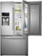 Samsung - 27.8 Cu. Ft. French Door Refrigerator with Food ShowCase and Thru-the-Door Ice and Water - Stainless steel-Front_Standard