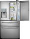 Samsung - Showcase 29.5 Cu. Ft. 4-Door French Door Refrigerator with Thru-the-Door Ice and Water - Stainless Steel-Front_Standard 