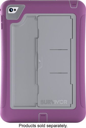 Griffin - Survivor Slim Protective Case for iPad Mini 4 - Gray, Sangria-Front_Standard 
