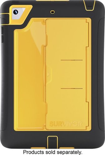 Griffin - Survivor Slim Protective Case for iPad Mini 1,2,3 - Black, Gold-Front_Standard 