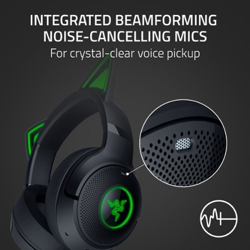 Razer Kraken Kitty V2 Wireless Gaming Headset for PC, Mac, Mobile, and Tablet - Black WORLDWIDE DELIVERY