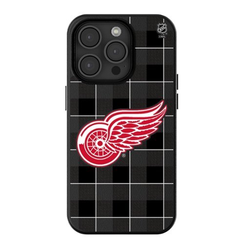 Keyscaper - NHL - Detroit Red Wings Plaid iPhone Magnetic Bump Case - 16 Pro Max - Black-Front_Standard 