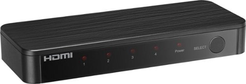 Rocketfish™ - 4-Input 8K Ultra High Speed HDMI 2.1 Switch - Black