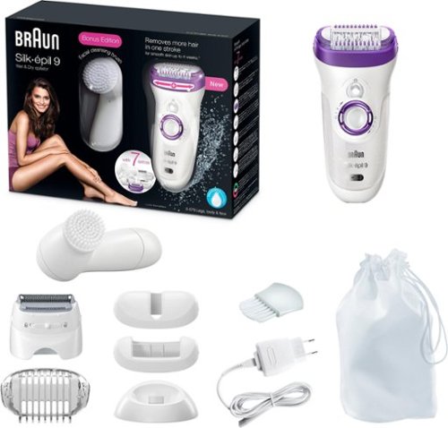 Braun Silk-épil 9 Epilator - White/Violet GLOBAL SHIPPING