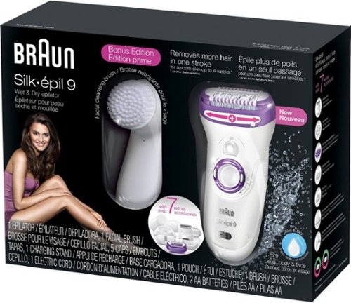 Braun Silk-épil 9 Epilator - White/Violet SHOP ONLINE