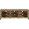 Walker Edison - Modern 70" Open 6 Cubby Storage TV Stand for TVs up to 80" - Barnwood-Front_Standard