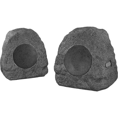 Innovative Technology - Rock Outdoor Bluetooth Speakers (Pair) - Gray