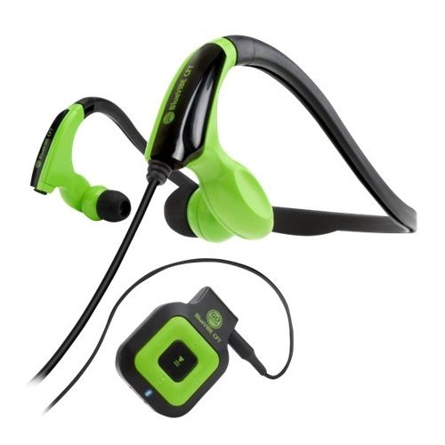 GOgroove - BlueVIBE CFT In-Ear Behind-The-Neck Mount Wireless Headphones - Green/Black