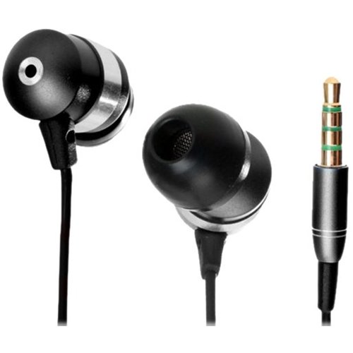 GOgroove - AudiOHM HF Wired In-Ear Headphones - Black