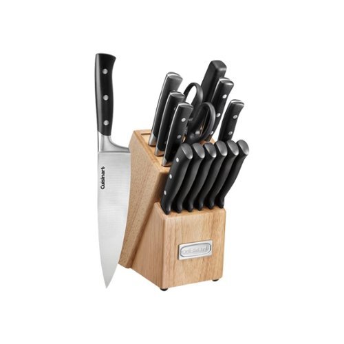 Cuisinart - Classic C77TR-15P 15-Piece Knife Set - Black, Stainless-Angle_Standard 