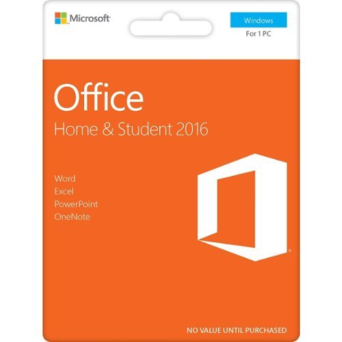 Microsoft - Office Home & Student 2016 (Spanish Edition), 1 PC (Product Key Card) - Windows-Front_Standard 