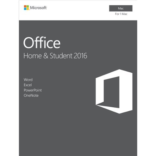  Microsoft - Office Home &amp; Student 2016 for Mac, 1 Mac (Product Key Card)